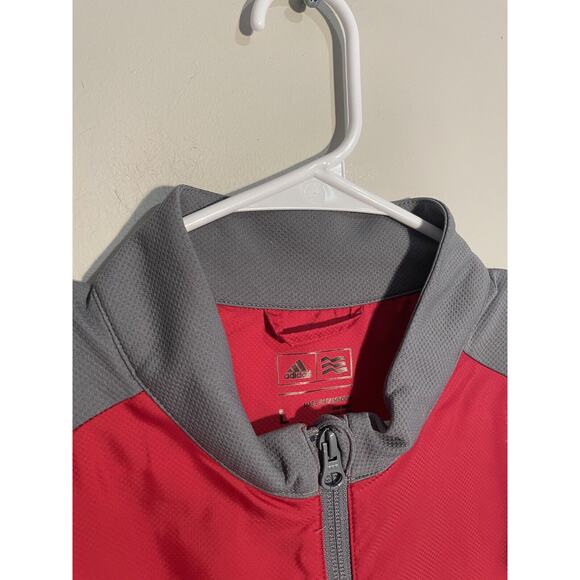 Lot of 2 Adidas Lightweight Golf Windbreaker Vests 1/4 Zip Mens Sz L Blue & Red - Picture 7 of 12